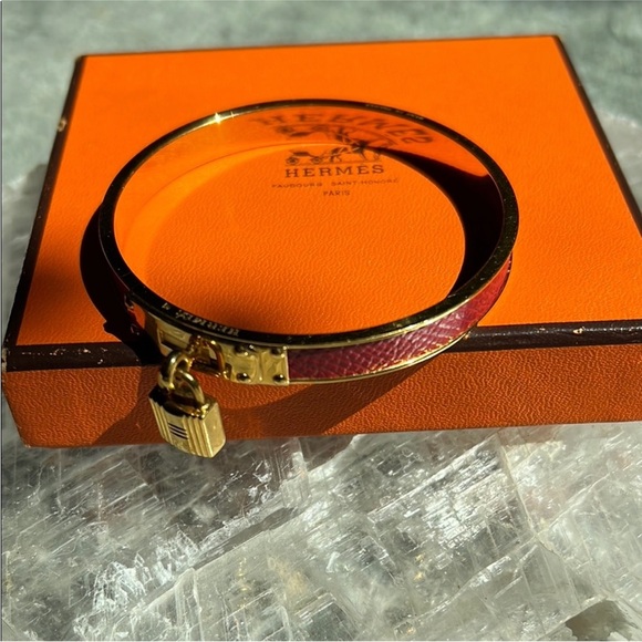 Hermes Jewelry - ❤️SOLD❤️Hermes Gold and Burgundy Bracelet